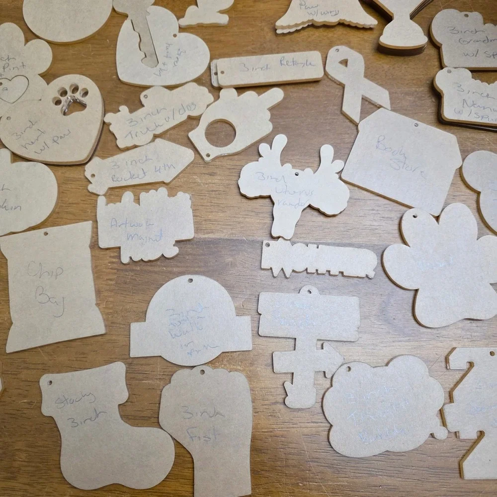 Bulk Lot of 80 Unfinished Acrylic  Blanks by Zindee Shapes no files 3 inch craft